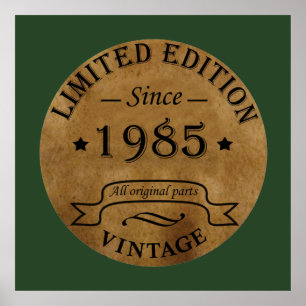 geboren in 1985  verjaardag poster