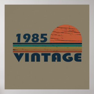 geboren in 1985 vintage 40e verjaardagscadeau poster