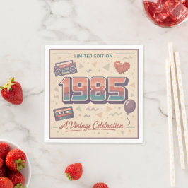 Geboren in 1985 Vintage Papieren Servetten | Retro