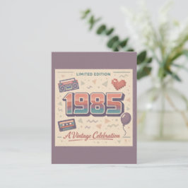 Geboren in 1985 Vintage | Retro 80s Limited Editio Briefkaart