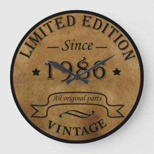 Geboren in 1986 antieke vintage stijl verjaardagsc grote klok
