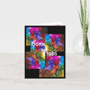 Geboren in 1986, Birthday Fun Facts Kaart