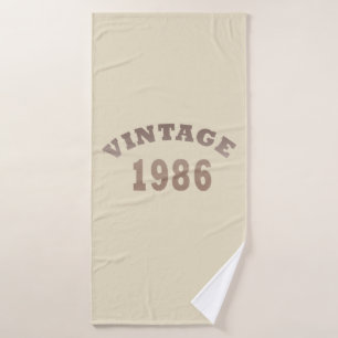 Geboren in 1986 Elegant Moderne Vintage Verjaardag Badhanddoek