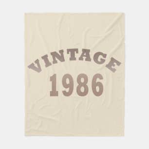 Geboren in 1986 elegante moderne vintage verjaarda fleece deken