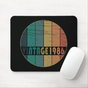 Geboren in 1986 elegante vintage verjaardagscadeau muismat