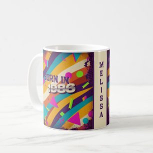 Geboren in 1986 Gepersonaliseerde mok - jaren 80 N