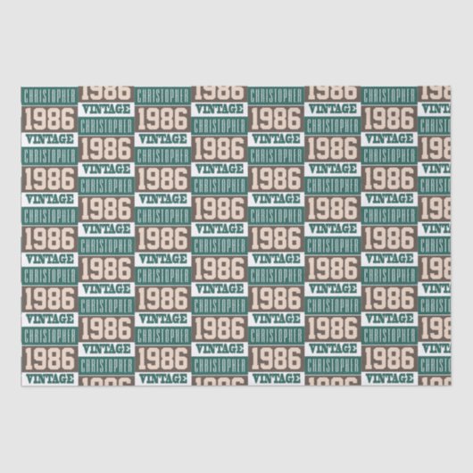 Geboren in 1986 met Christelijke naam Tissuepapier (Voorkant)