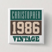 Geboren in 1986 op maat gesneden  Button (Voorkant)