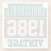 Geboren in 1986, Persoonlijke cadeaus Glazen Onderzetter (Achterkant)