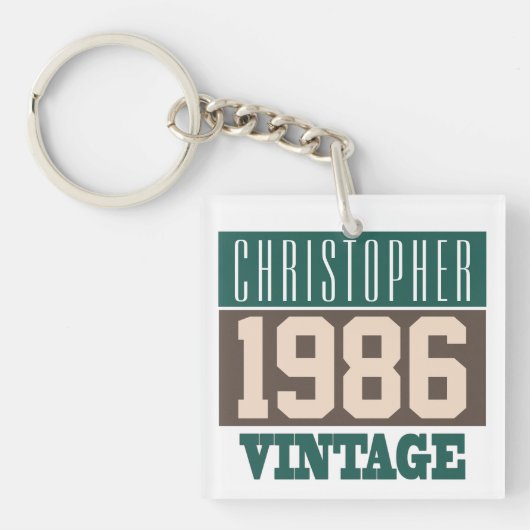 Geboren in 1986, Persoonlijke cadeaus Sleutelhanger (voorkant)