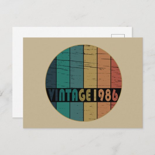 geboren in 1986  verjaardag feestdagenkaart (Voorkant / Achterkant)