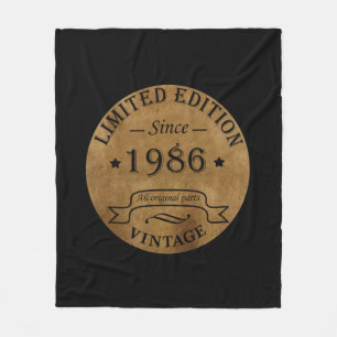 geboren in 1986  verjaardag fleece deken