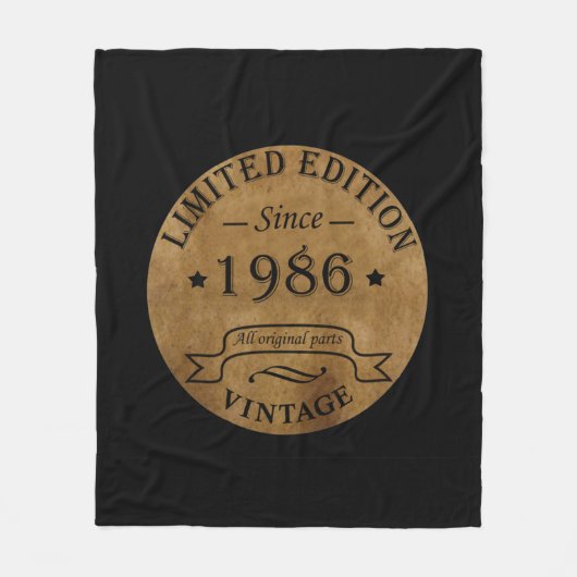 geboren in 1986  verjaardag fleece deken (Voorkant)