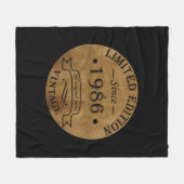 geboren in 1986  verjaardag fleece deken (Voorkant (Horizontaal))