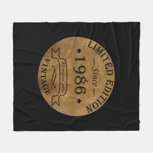 geboren in 1986  verjaardag fleece deken (Voorkant (Horizontaal))