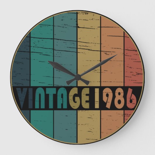 geboren in 1986 verjaardag grote klok (Voorkant)