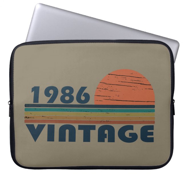 geboren in 1986  verjaardag laptop sleeve (Voorkant)