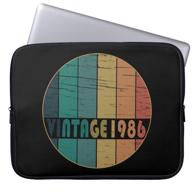 geboren in 1986  verjaardag laptop sleeve (Voorkant)