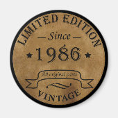 geboren in 1986 verjaardag magneet (Voorkant)