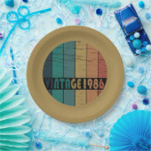 geboren in 1986 verjaardag papieren bordje (Feest)