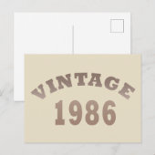 Geboren in 1986  verjaardagscadeau feestdagenkaart (Voorkant / Achterkant)