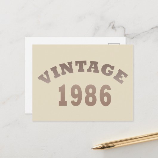 Geboren in 1986  verjaardagscadeau feestdagenkaart (Voorkant / Achterkant in situ)