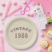 Geboren in 1986 verjaardagscadeau papieren bordje (Feest)