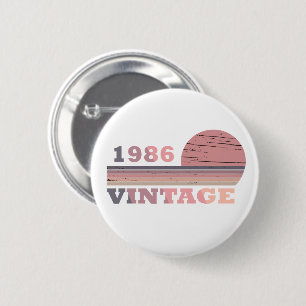 Geboren in 1986  verjaardagscadeau ronde button 5,7 cm