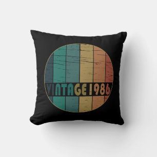 Geboren in 1986 vintage stijl verjaardagscadeau kussen