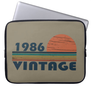 geboren in 1986 vintage verjaardag laptop sleeve