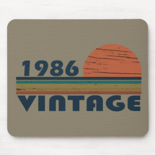 geboren in 1986 vintage verjaardag muismat