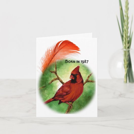 Geboren in 1987, Birthday Fun Facts Kaart (Voorkant)