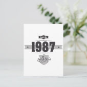 Geboren in 1987 (Dark&Lightgrey) Briefkaart (Staand voorkant)