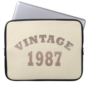 Geboren in 1987 Elegant Moderne Vintage Verjaardag Laptop Sleeve