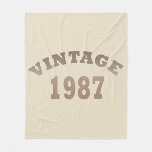 Geboren in 1987 elegante moderne vintage verjaarda fleece deken