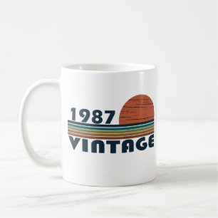 Geboren in 1987 elegante vintage verjaardagscadeau koffiemok