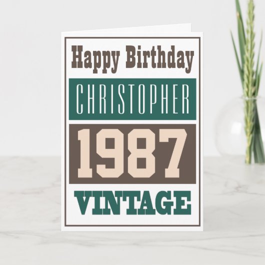 Geboren in 1987 Greetings Card Kaart (Voorkant)