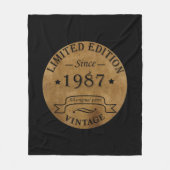 geboren in 1987  verjaardag fleece deken (Voorkant)