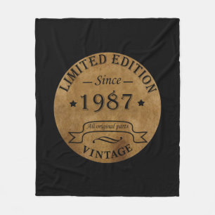 geboren in 1987  verjaardag fleece deken