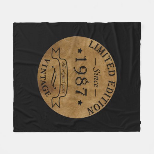 geboren in 1987  verjaardag fleece deken (Voorkant (Horizontaal))