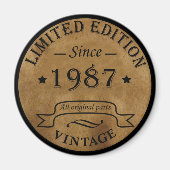 geboren in 1987 verjaardag magneet (Voorkant)