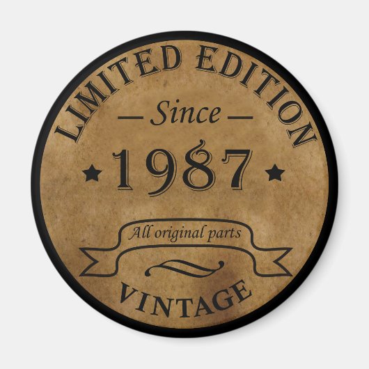 geboren in 1987 verjaardag magneet (Voorkant)