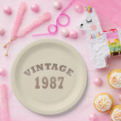 geboren in 1987  verjaardag papieren bordje (Feest)