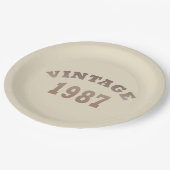 geboren in 1987  verjaardag papieren bordje (Gekanteld)