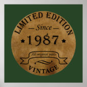 geboren in 1987  verjaardag poster (Voorkant)