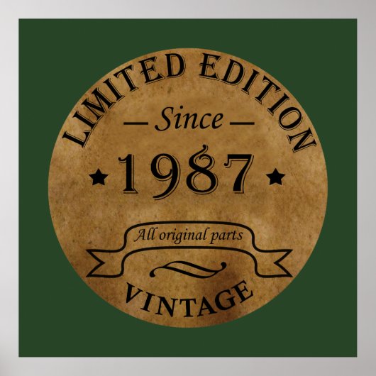 geboren in 1987  verjaardag poster (Voorkant)