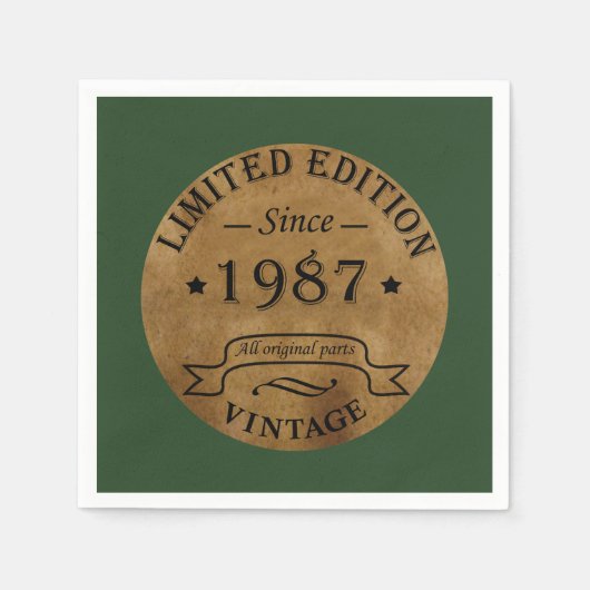 geboren in 1987  verjaardag servet (Voorkant)