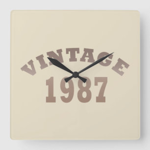 geboren in 1987  verjaardag vierkante klok