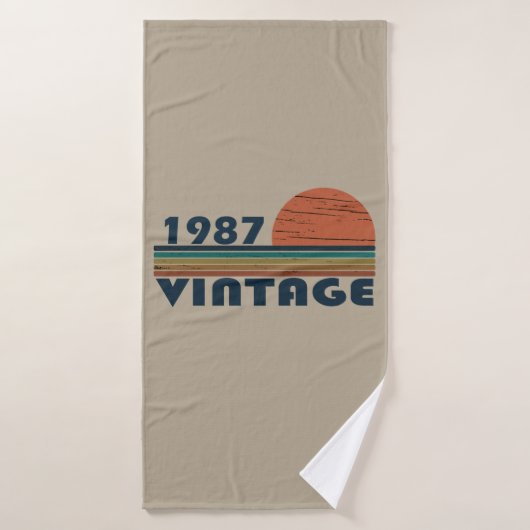 Geboren in 1987 verjaardagscadeau badhanddoek (Badhanddoek)