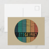 Geboren in 1987 verjaardagscadeau feestdagenkaart (Voorkant / Achterkant)